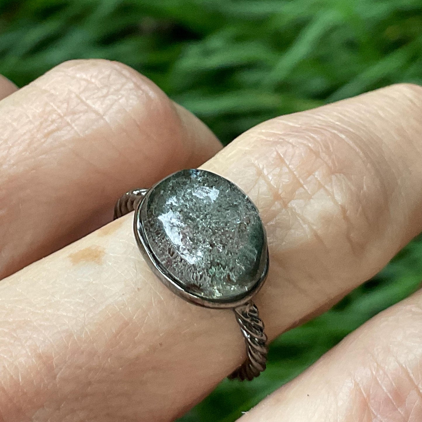 sterling silver ghost quartz dainty ring 7 Colors Of Etnika
