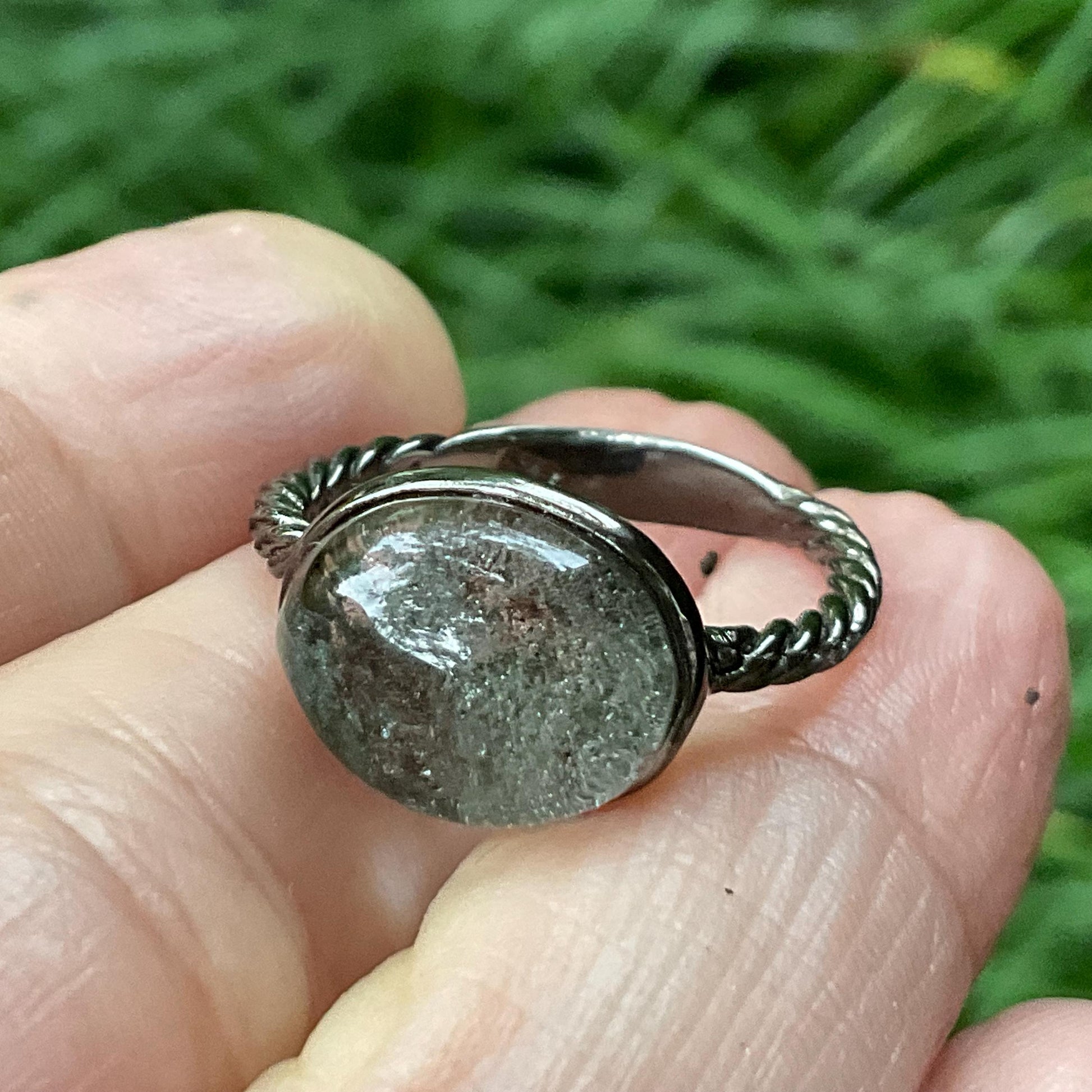 sterling silver ghost quartz dainty ring 7 Colors Of Etnika