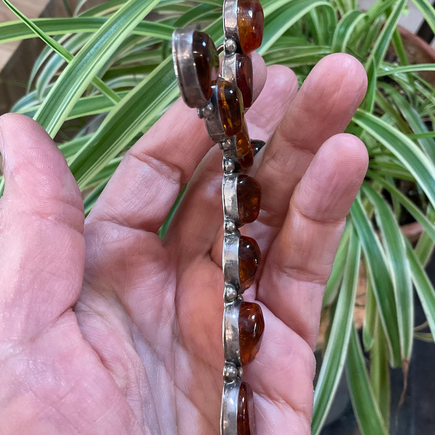 sterling silver amber  Oversize cross Pendant 4.5” Colors Of Etnika
