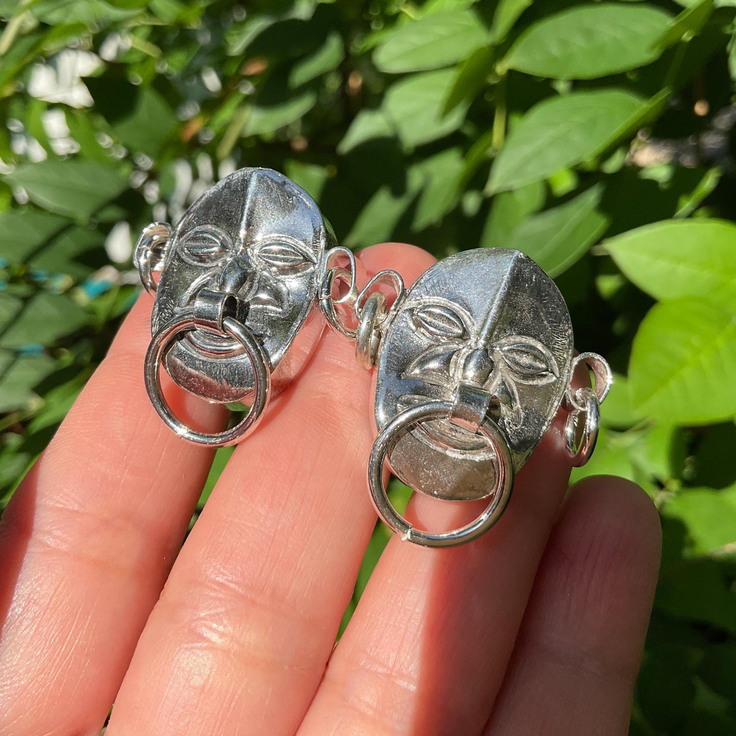 sterling silver mid century vintage tribal stud earrings Colors Of Etnika