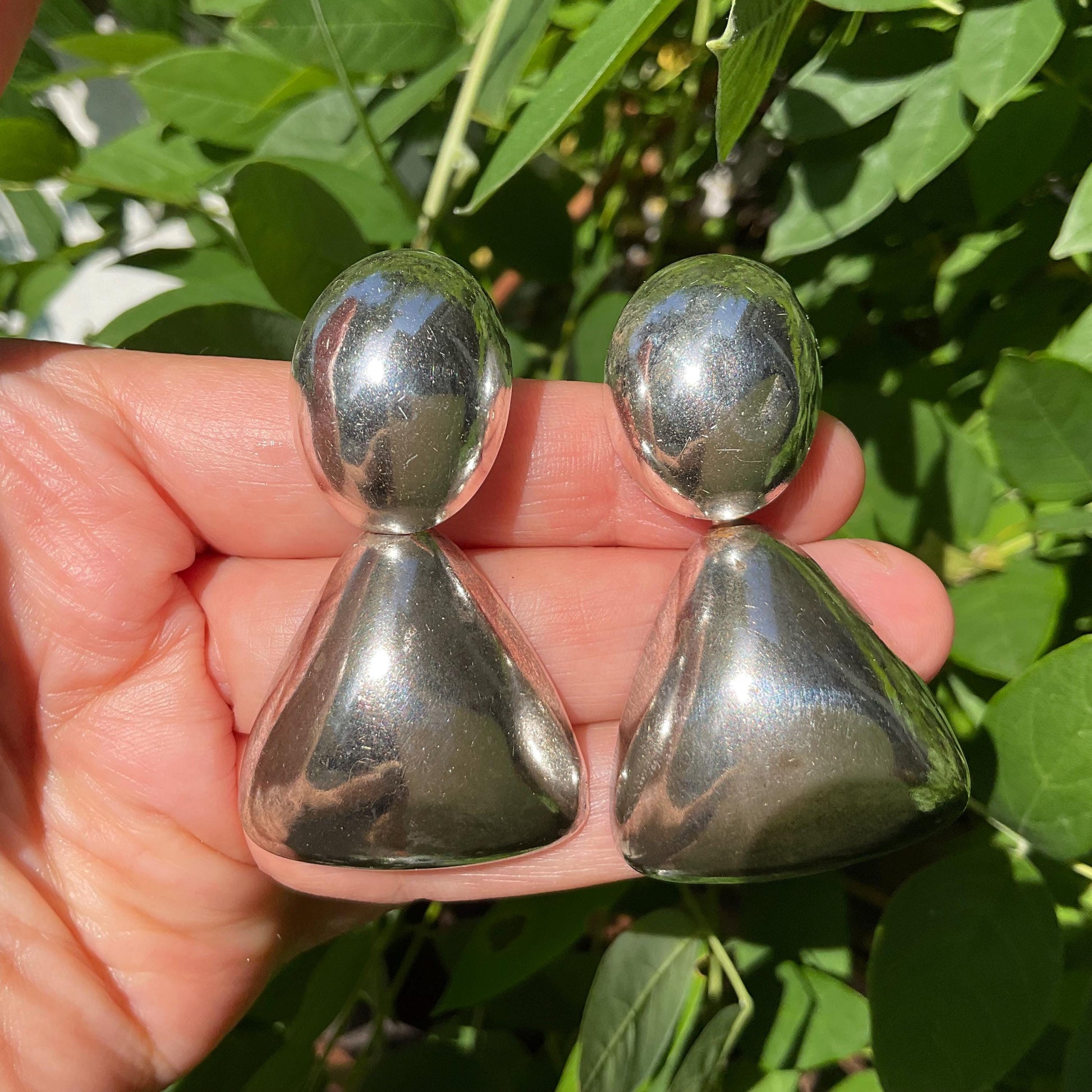 sterling silver Modernist vintage dangle earrings Colors Of Etnika