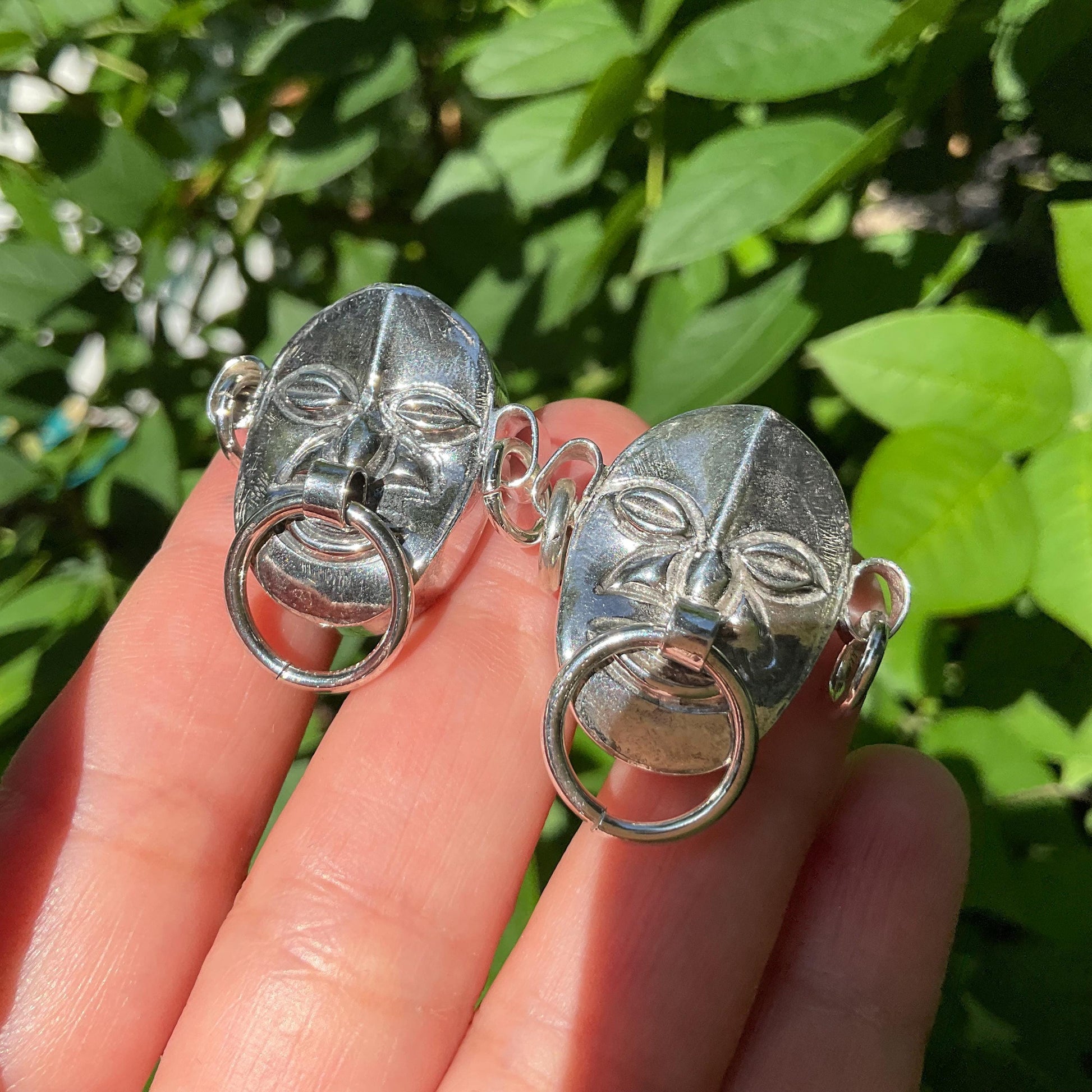 sterling silver mid century vintage tribal stud earrings Colors Of Etnika