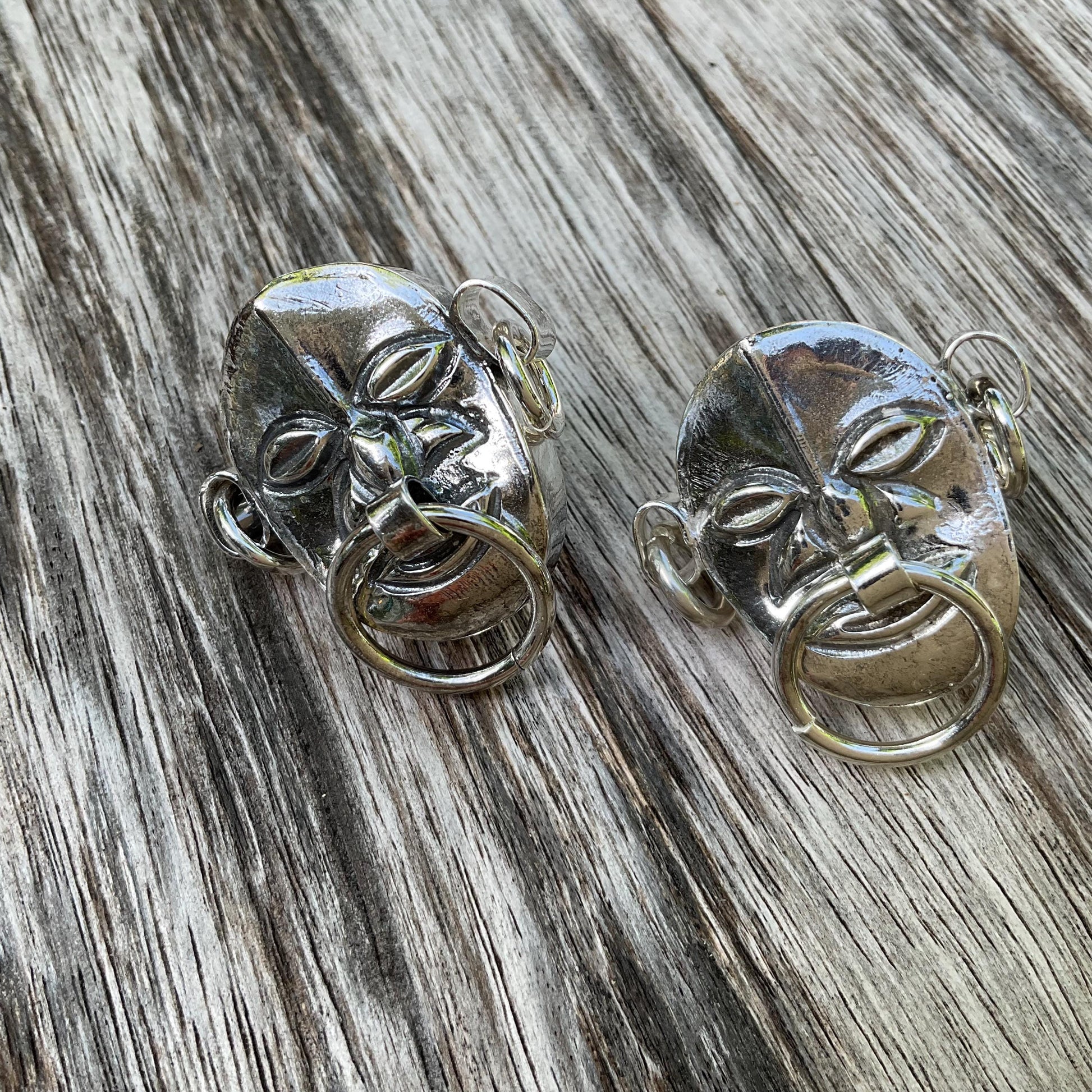 sterling silver mid century vintage tribal stud earrings Colors Of Etnika