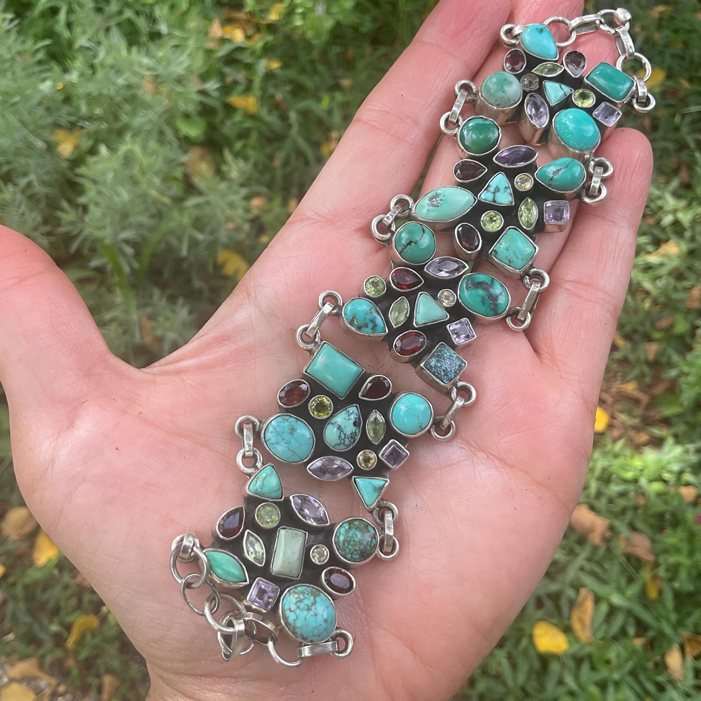 sterling silver statement  turquoise  Bracelet Colors Of Etnika