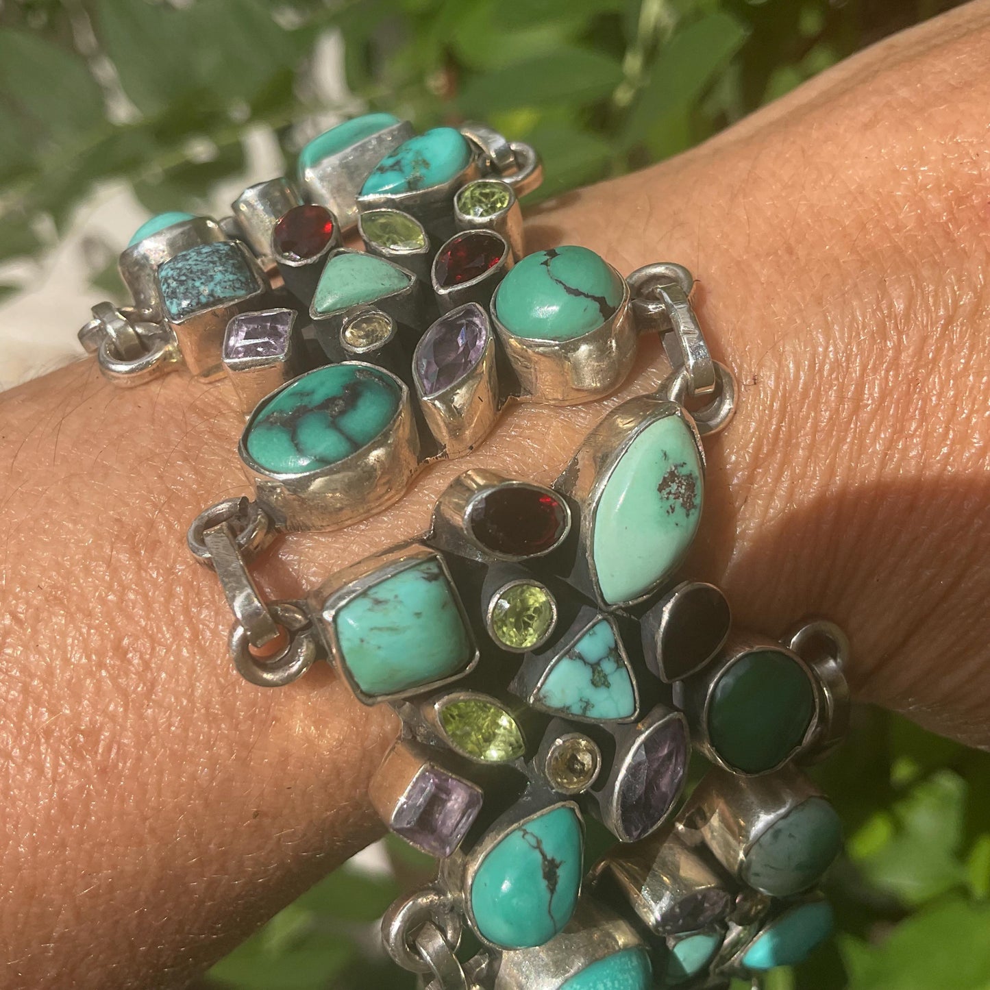 sterling silver statement  turquoise  Bracelet Colors Of Etnika