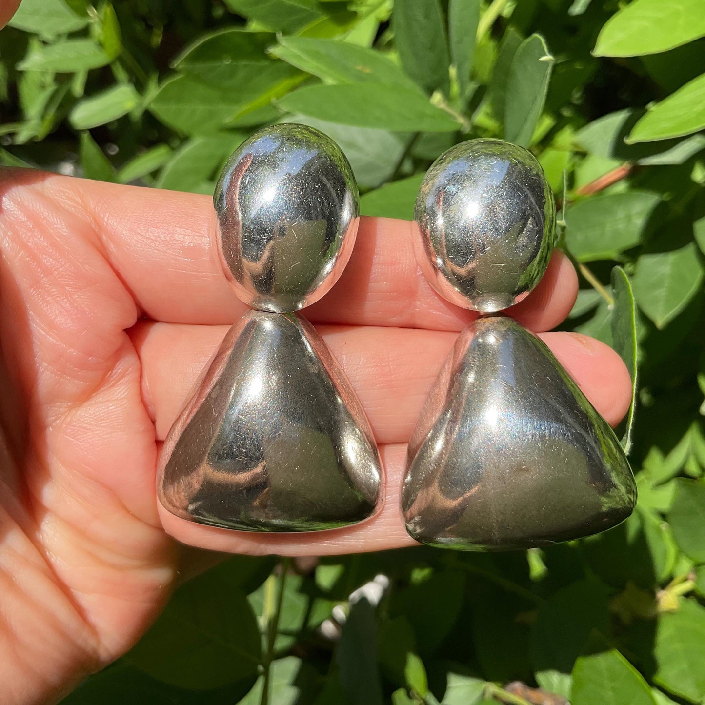 sterling silver Modernist vintage dangle earrings Colors Of Etnika
