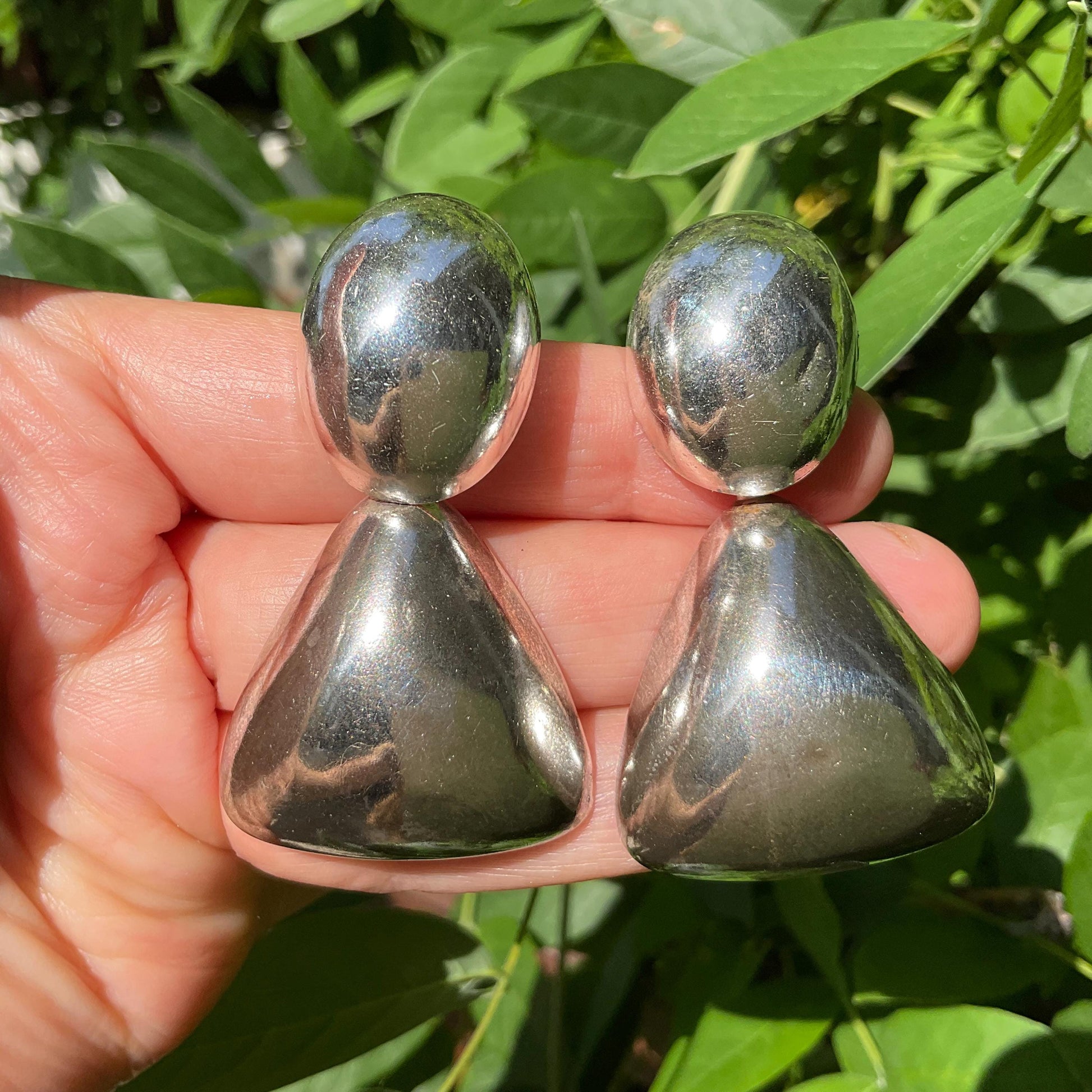 sterling silver Modernist vintage dangle earrings Colors Of Etnika