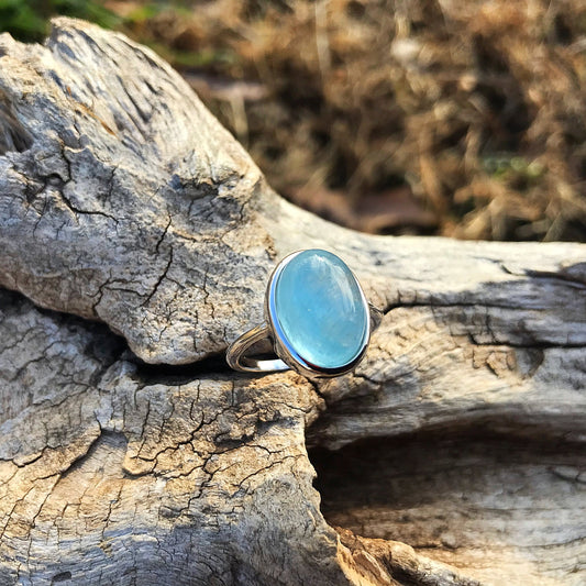 Sterling Silver Handmade Aquamarine  ring 8