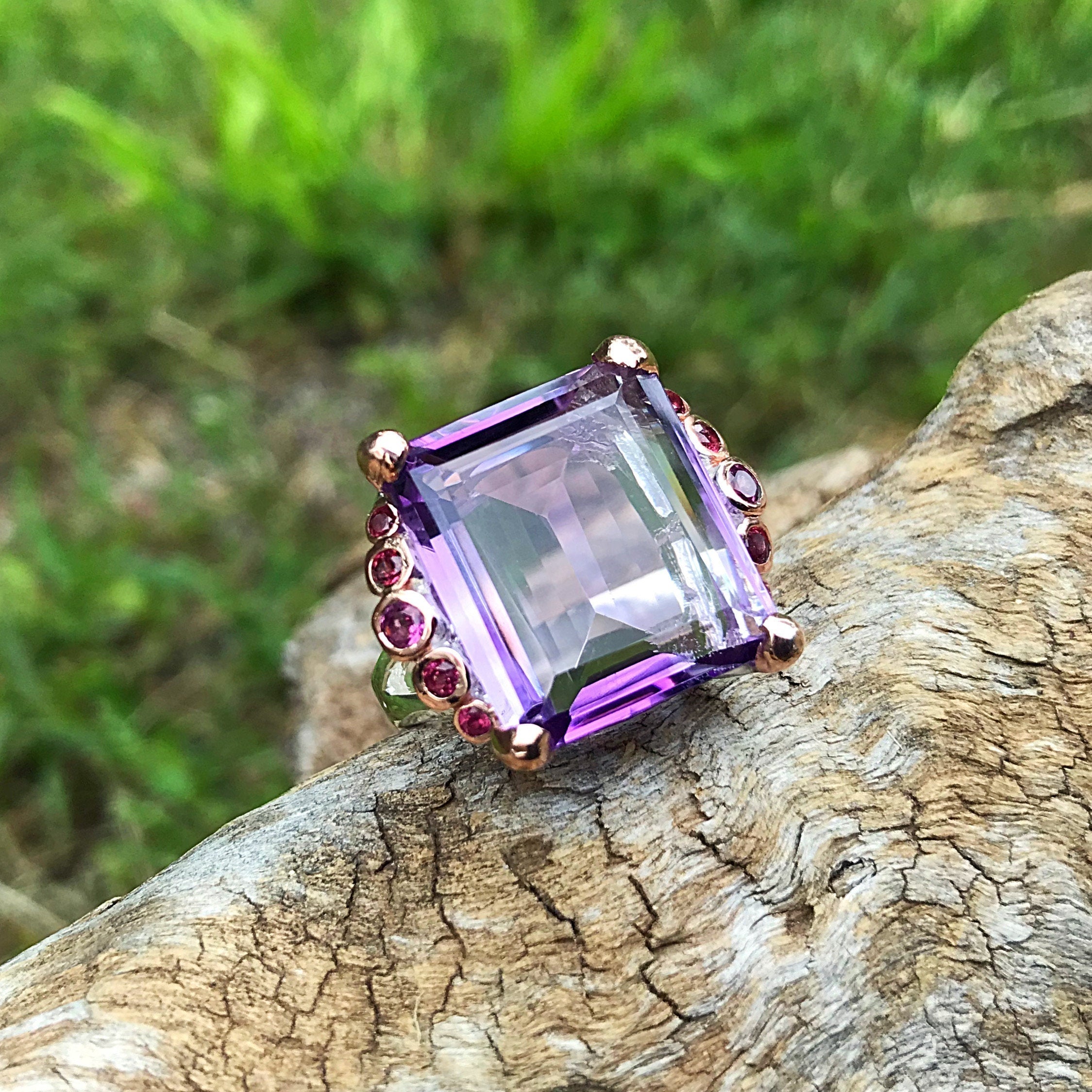 Carved Amethyst Ring – Caleb Meyer Studio