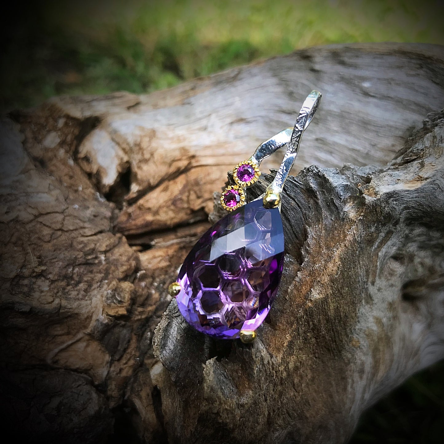sterling silver Amethyst pendant necklace