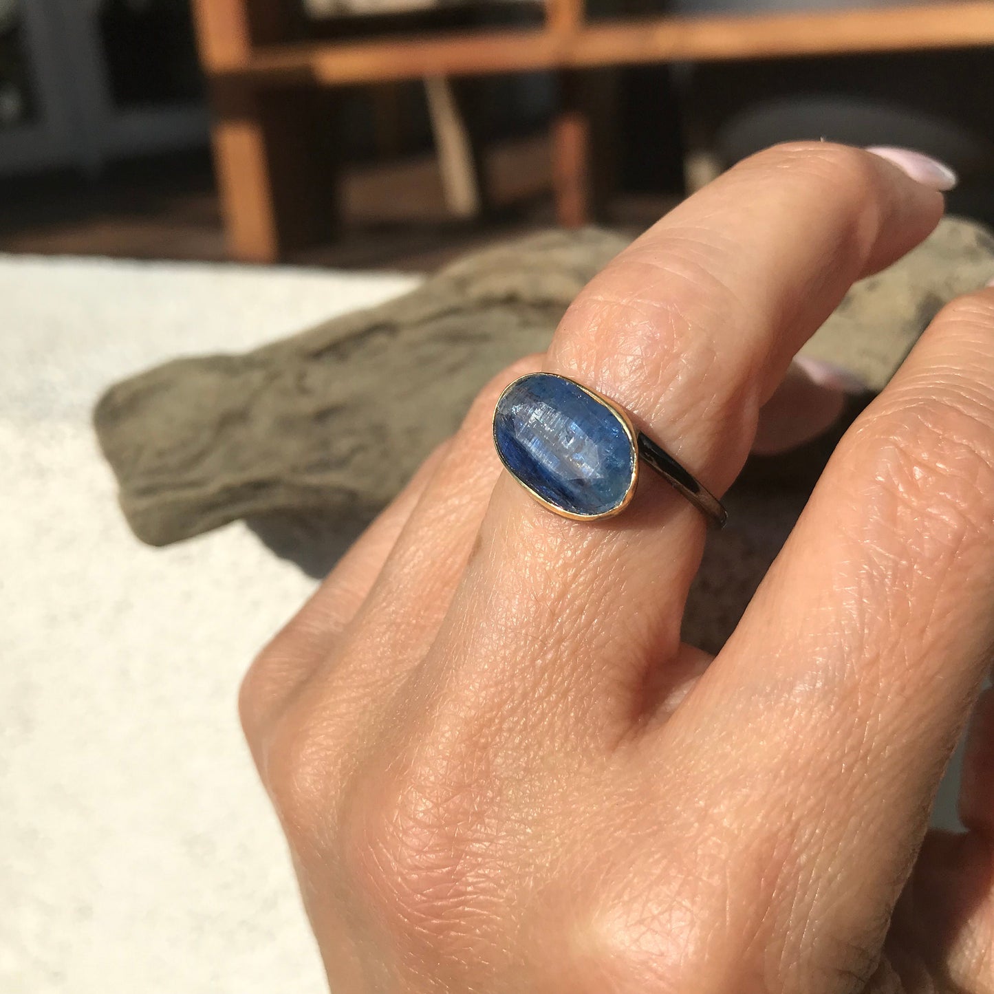 Sterling Silver Blue Kyanite ring 6