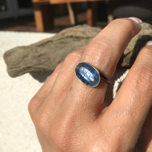 Sterling Silver Blue Kyanite ring 6