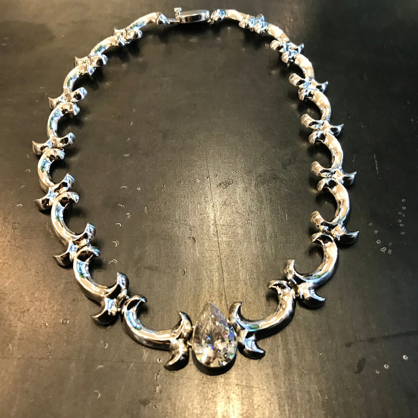 Sterling Silver vintage statement necklace collar